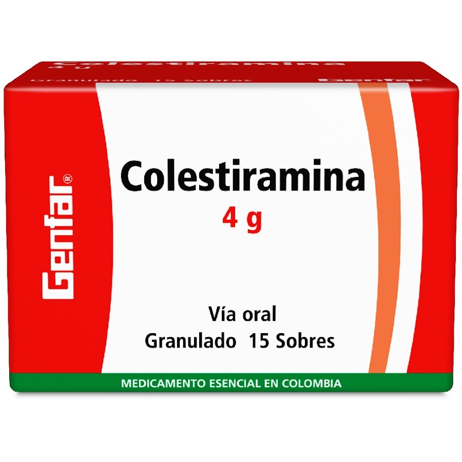 Colestiramina Genfar 4Gr Sob Caja X15Sob.
