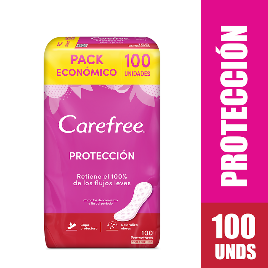 Protectores Carefree Protección Con Perfume x 100 und