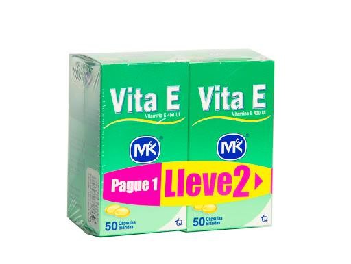 OFERTA VITA E MK 400 U.I. CÁP.CAJA X50CAP. VITAMINA E PAGUE 1 LLEVE 2