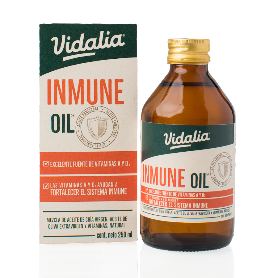 Inmune Oil Vidalia -  Mezcla de Aceites de Chia Virgen, Aceite de Oliva y Vitaminas Frasco x250ml