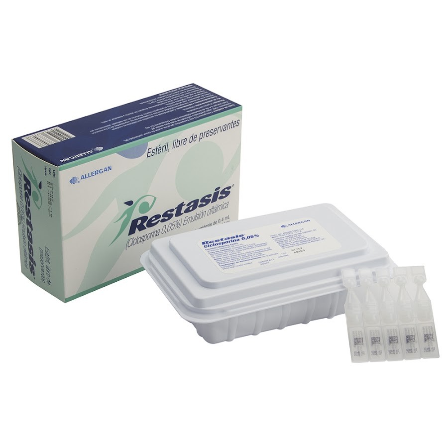 Restasis 0.05% Viales Unidosis Fco.x0.4Ml.x30Via.Allergan Ciclosporina