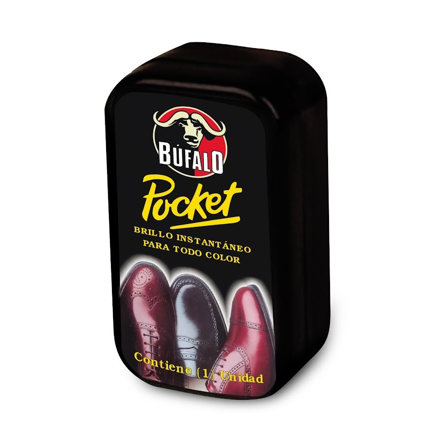 Betún BÚFALO Pocket Brillo Instantáneo Para todo Color x1Und