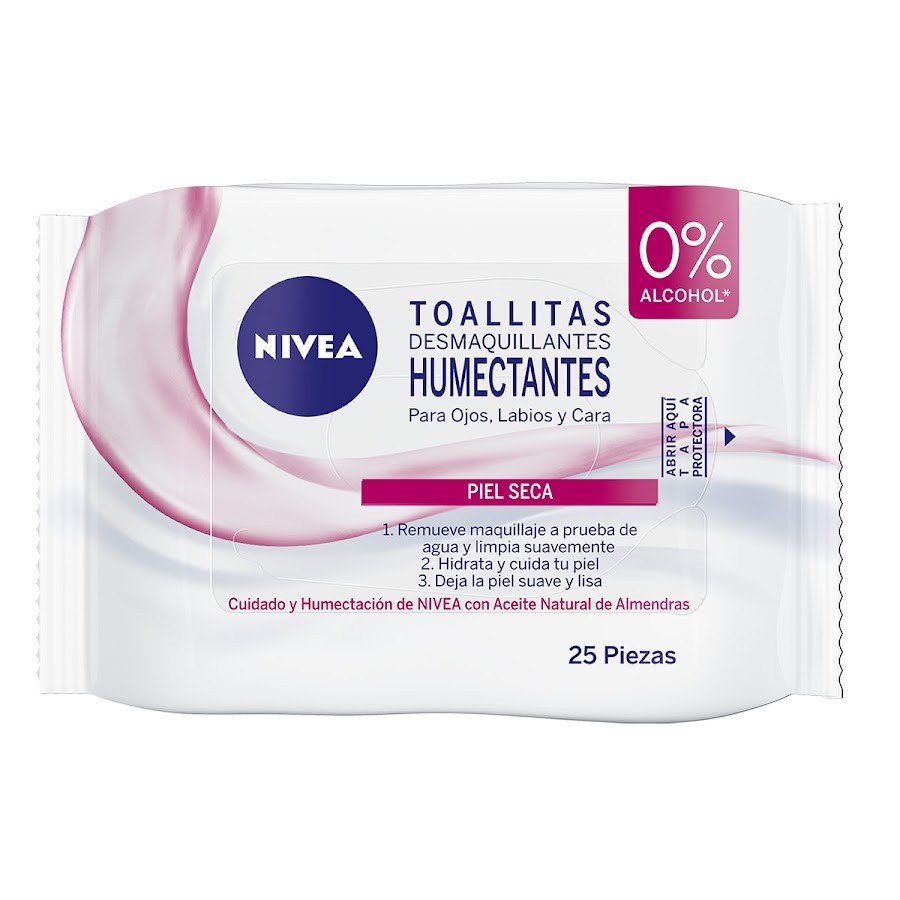 TOALLAS HÚMEDAS NIVEA AQUA EFFECT DESMAQUILLANTE SUAVES X25UND