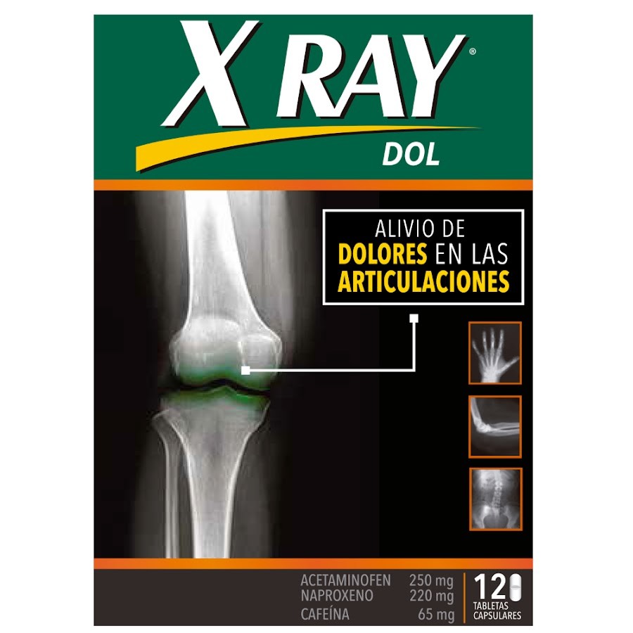 Analgésico Xray Dol Multiples dolores x 12 Tabletas