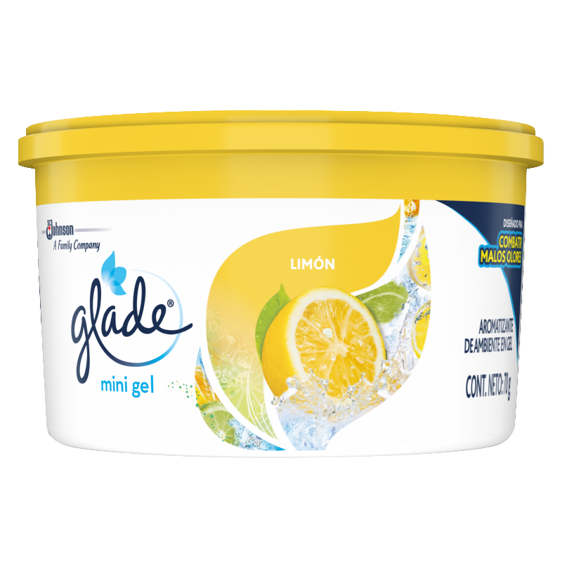AMBIENTADOR GLADE GEL HOGAR LIMON  X70G