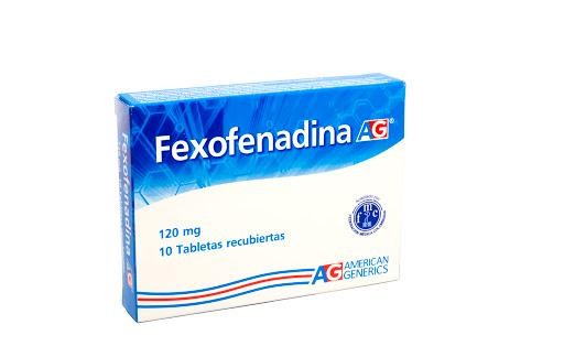 Fexofenadina AG 120mg Tabletas Caja x10Tab.
