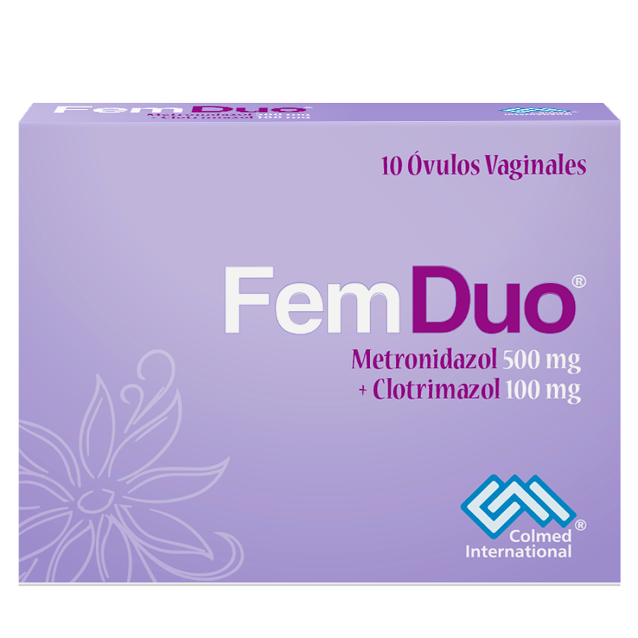 FEMDUO 500+100MG X10 OVULOS VAG COLMED METRONIDAZOL+CLOTRIM