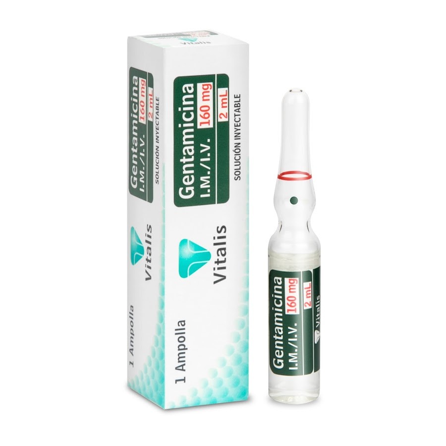 Gentamicina Vitalis Sulfato 160Mg/2Ml Caja x 1 Ampolla