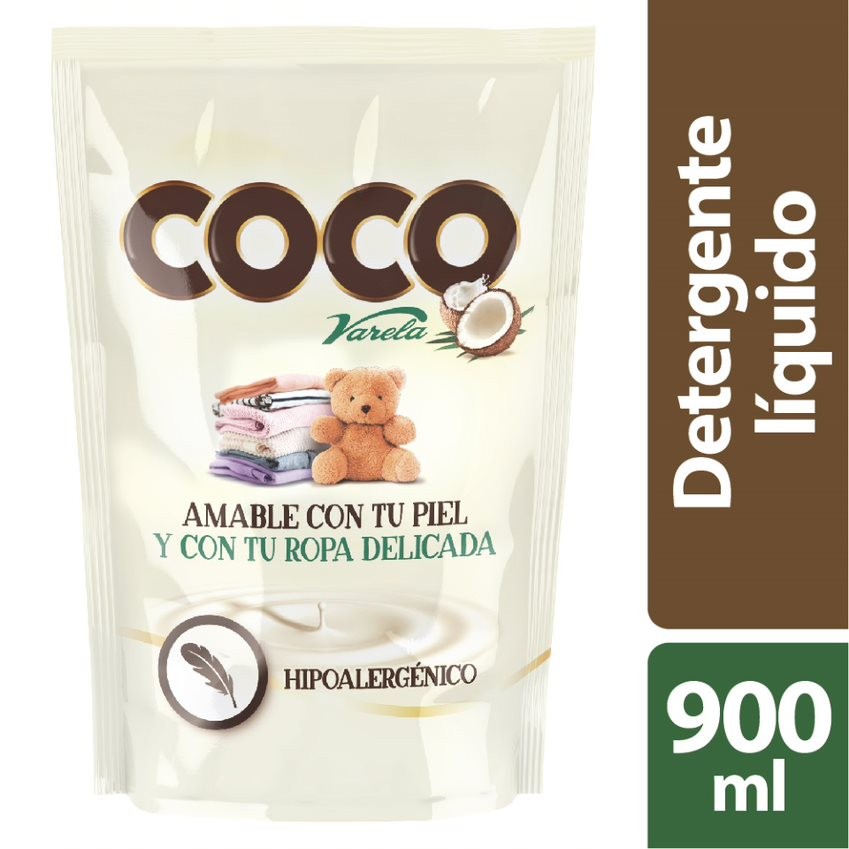 Detergente Liquido Coco Varela Doypack x900ml