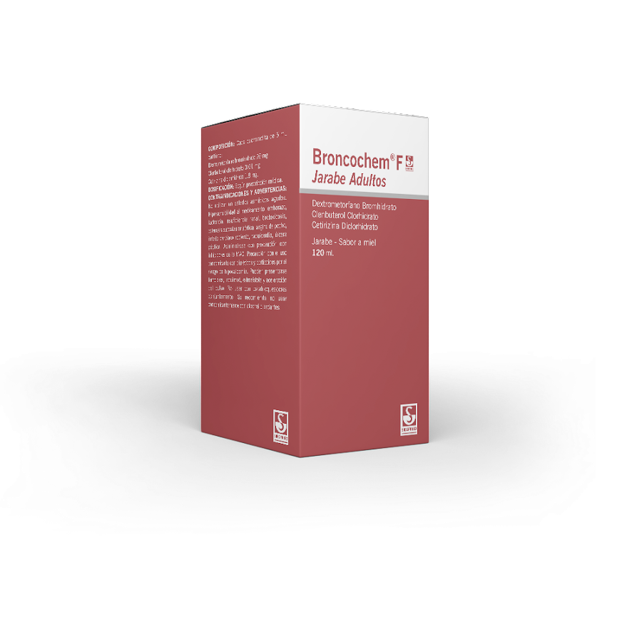 Broncochem F Adultos x120Ml.SIE Dextrometorfano Clenbuterol Cetirizina