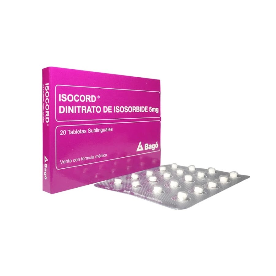 Isocord 5Mg Tabletas Sublinguales Caja X20Tab Bag Isosorbide Dinitrato