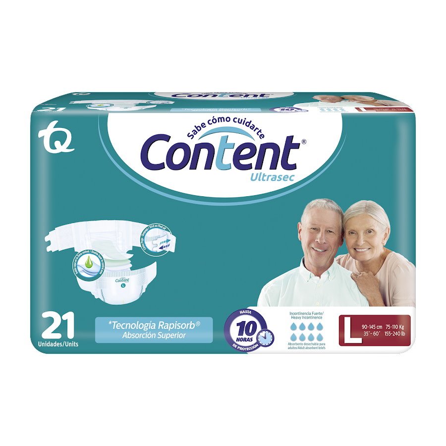 Content Ultrasec Talla L x 21 Pañales Adulto