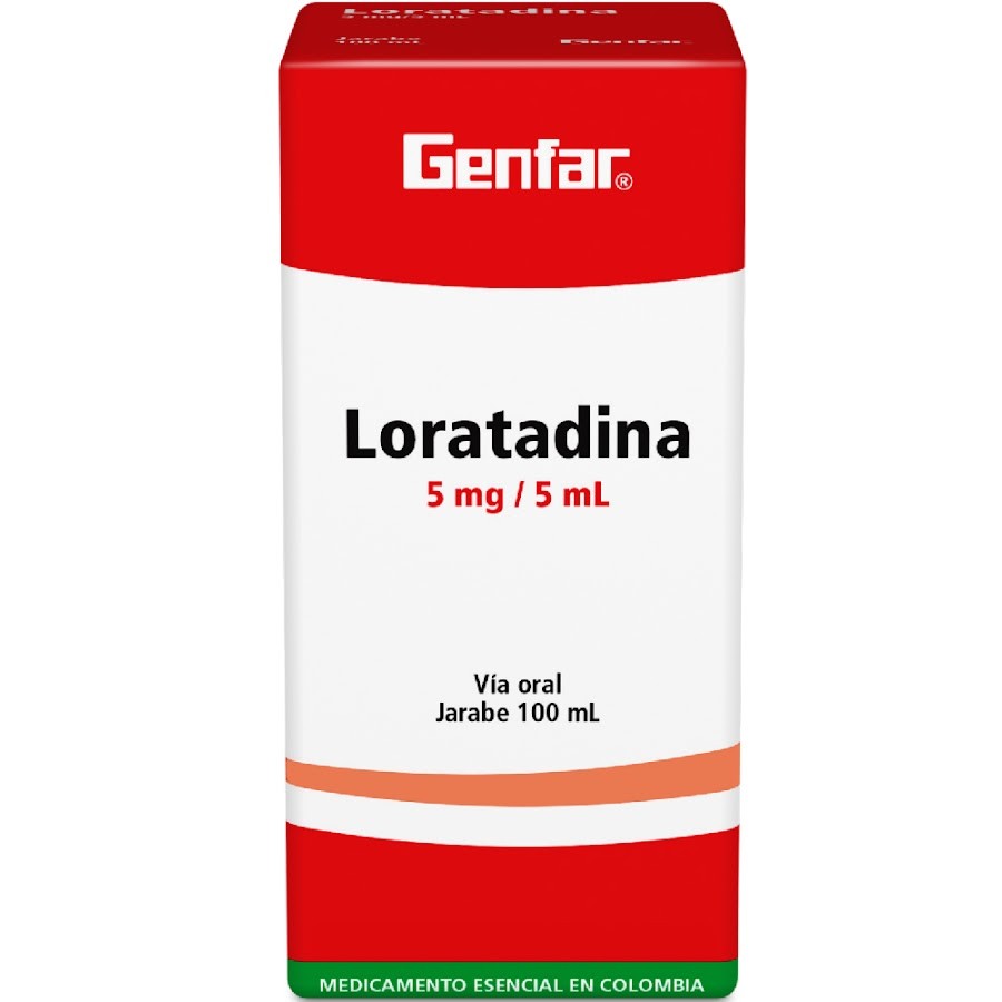 Loratadina Genfar 5Mg Jarabe Frasco X100Ml.