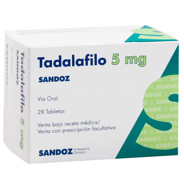 Tadalafilo 5 mg caja x 28 tabletas comprimidas