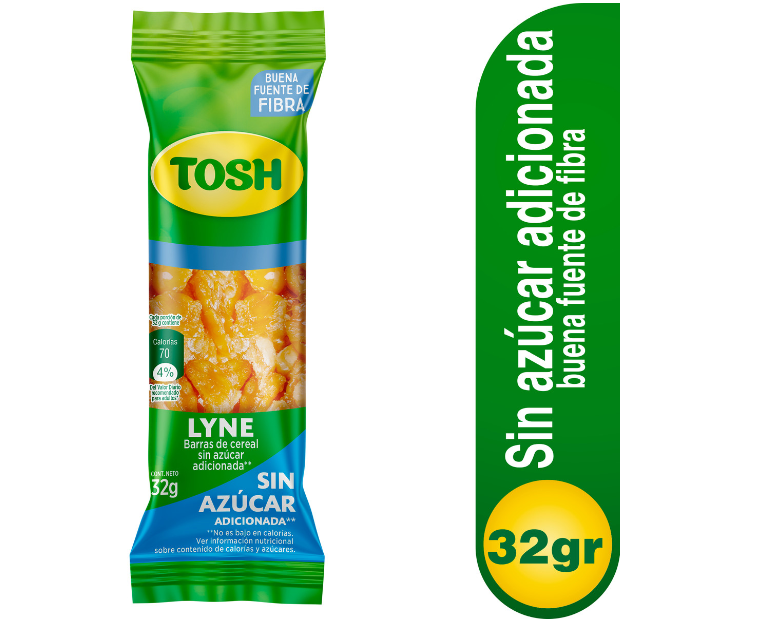 Barra Tosh Lyne Sin Azucar x 32Gr