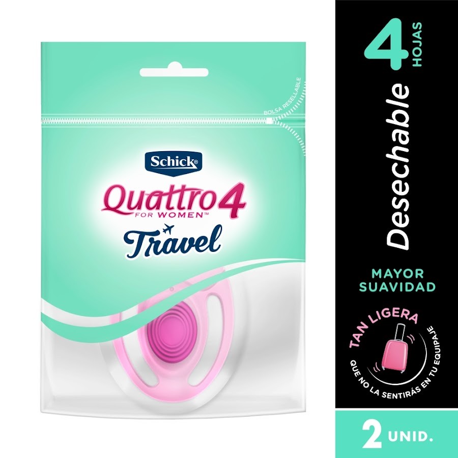 Maquina de Afeitar Schick Quattro 4 For Women x 2Und
