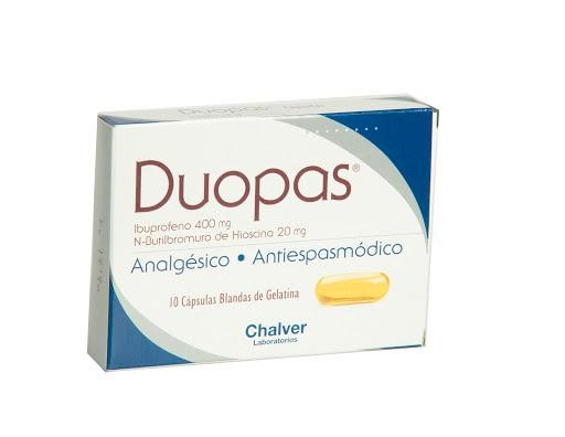 Duopas Cápsulas Caja X10Cap. Chalver Hioscina Butilbromuro Ibuprofeno