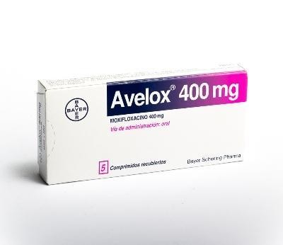 Avelox 400mg Comprimidos Caja x5Com. BAYER Moxifloxacino