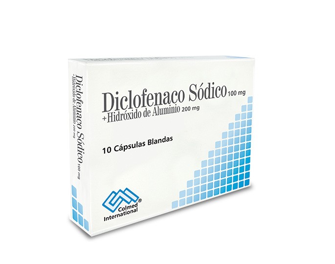 DICLOFENACO SODICO+HIDROXIDO DE ALUMINIO 100/200MG X 10CAP COLMED
