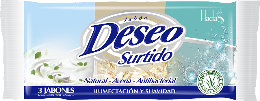 Jabón en Barra Hada Deseo Surtido Avena x 3Uni de 120Gr c/u