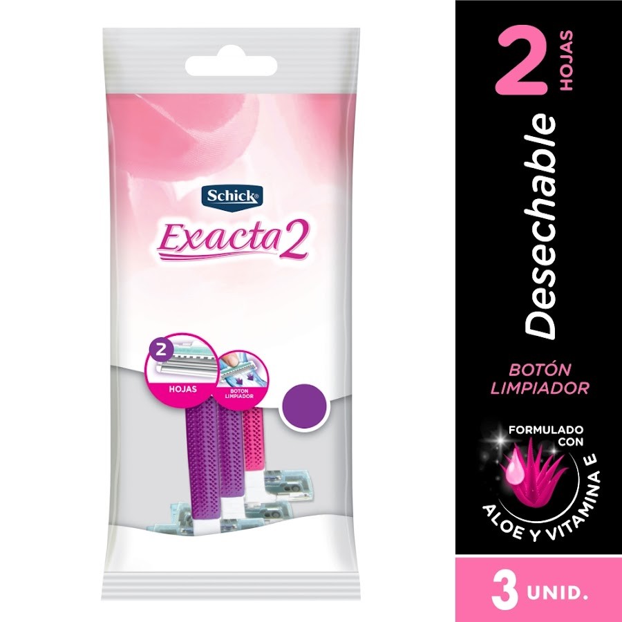 Oferta Maquina de Afeitar Schick Exacta2 Fem x 3Und
