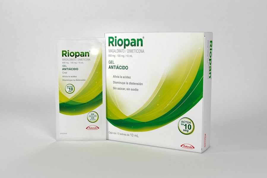RIOPAN 80/10MG.1ML. GEL SOBRES CAJA X10SOBX10ML.TAKEDA MAGALDR DIMETIC