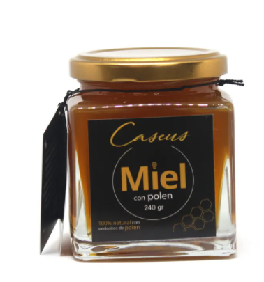 Miel de Abeja Caseus con Pedacitos de Polen x 240Gr