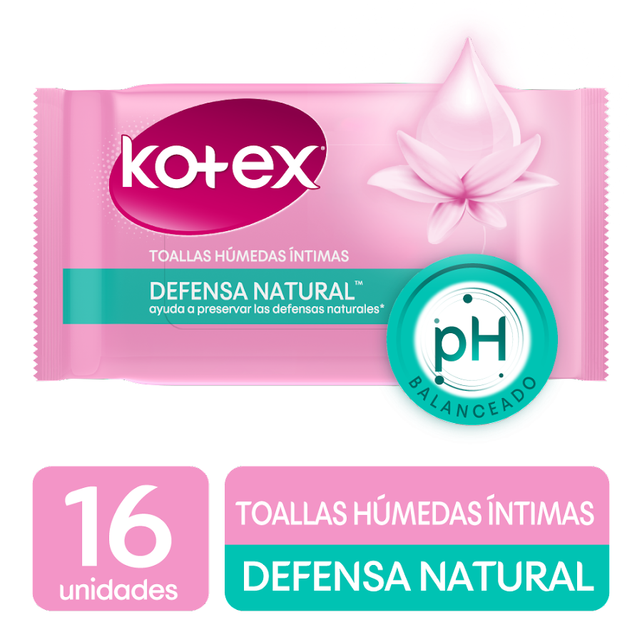 Toallas Húmedas Kotex Cuidado Intimo x16 Und