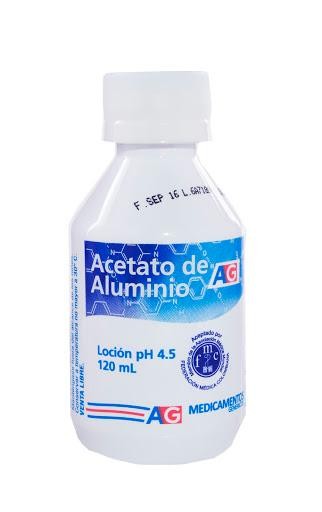 Acetato de Aluminio AG Loción pH 4.5 Frasco Caj. x120ml.