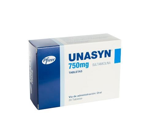 UNASYN 750mg Tabletas Caja x20Tab. PFIZER Sultamicilina