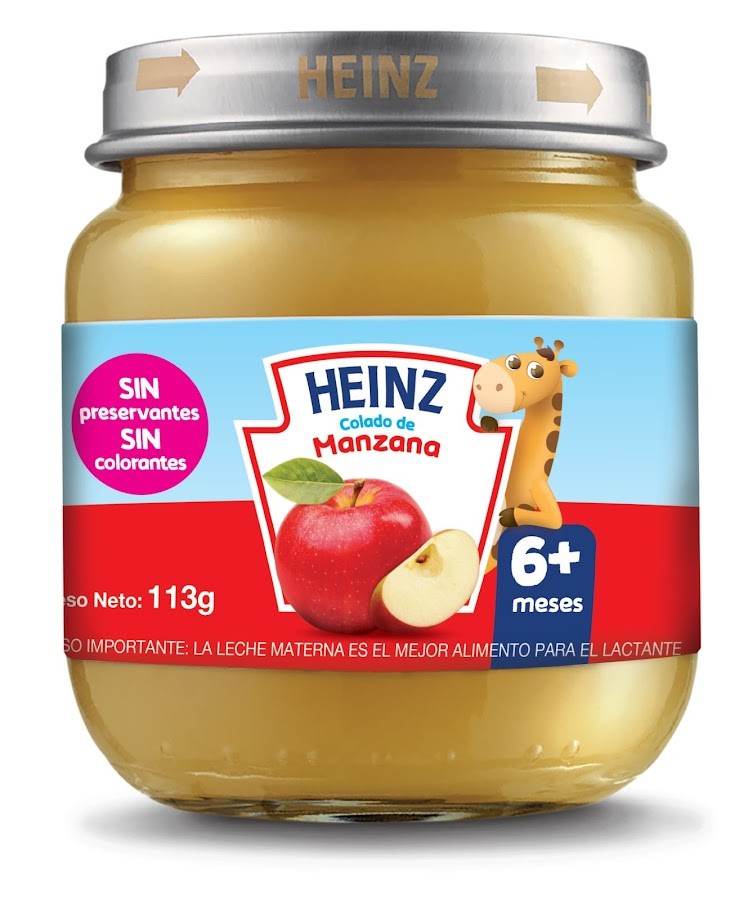 COMPOTA HEINZ COLADO MANZANA X113G.
