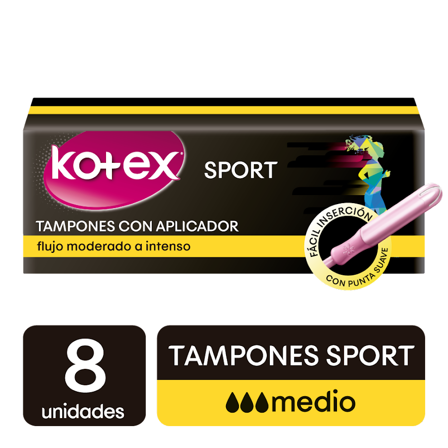 Tampón Kotex Evolution Con Aplicador Medio X8Und.
