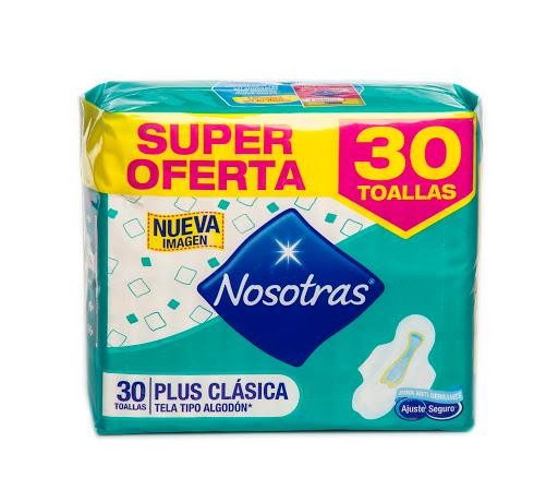 Oferta Toallas Intimas NOSOTRAS Plus Clásica Oferta Especial x30Und