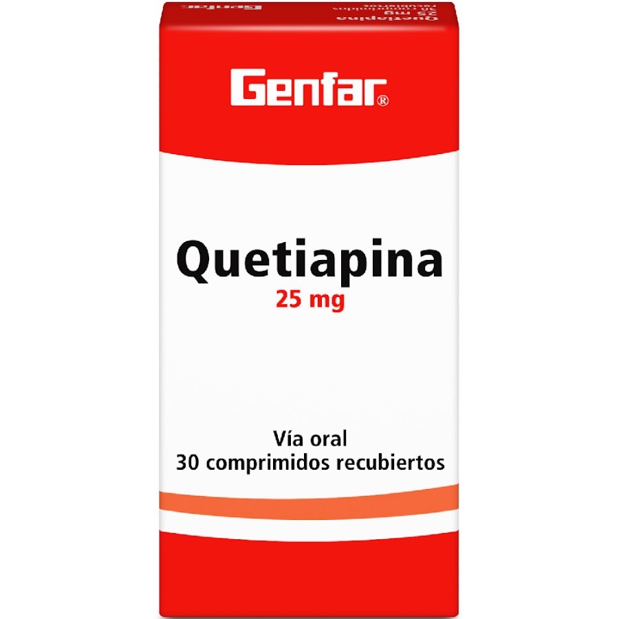 Quetiapina 25mg Genfar Caja X 30 Comprimidos