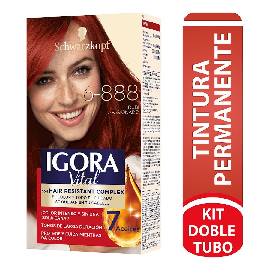 TINTE SCHWARZKOPF IGORA VITAL RUBI APASIONADO RFI5/6-888 X50ML X2