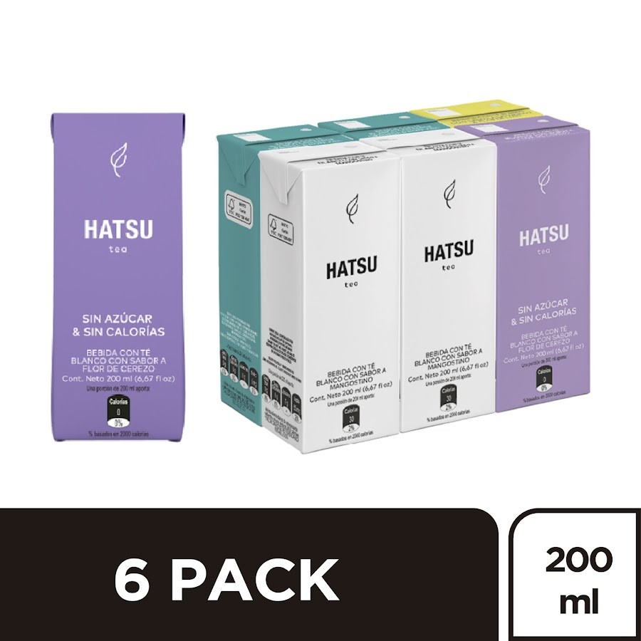 Bebida Hatsu Té Surtido Tetrapack x6 und x200ml