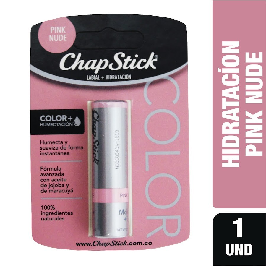 Protector Labial Chapstick Colors Hello Pink Nude X 1Und