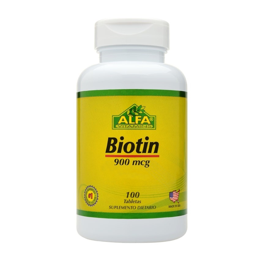 Biotin 900 mcg Alfa x 100 Tabletas