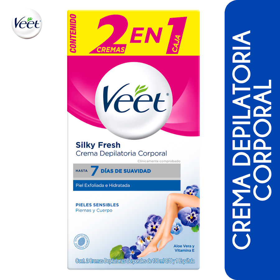 Oferta Crema Depilatoria Veet Corporal Piel Sensible X100Ml. X2Tub.