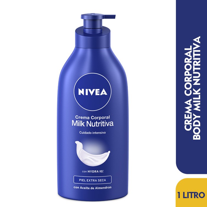 Crema NIVEA Milk Nutritiva Corporal Hydra IQ x1000Ml