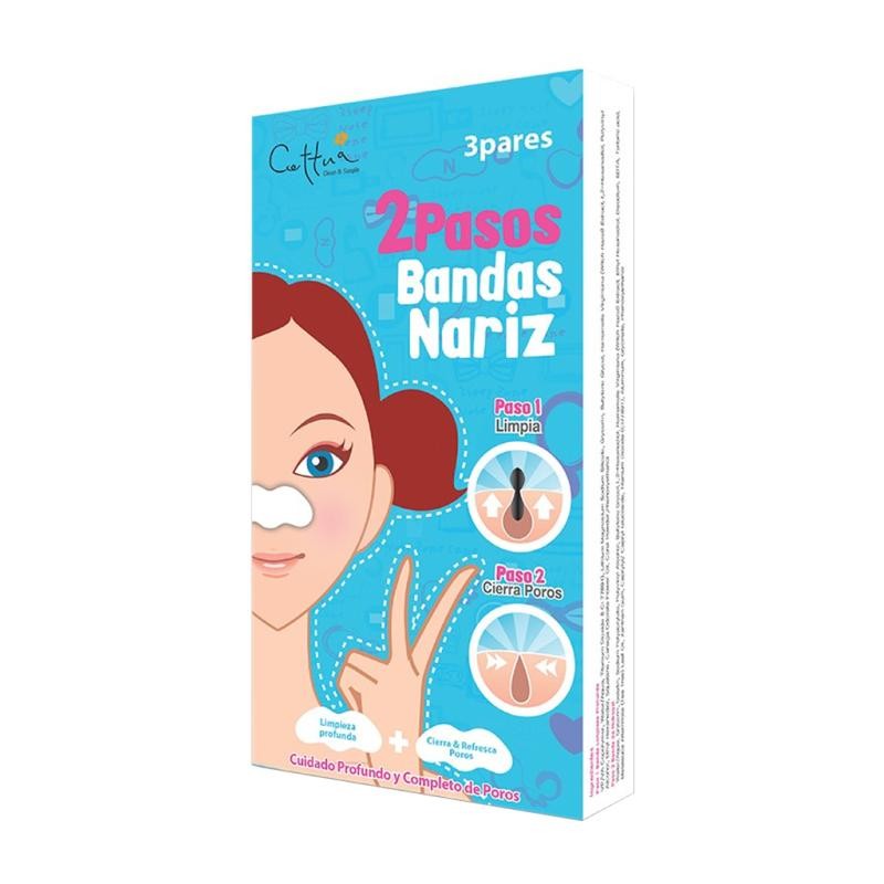 Banda Facial Cettua 2 Pasos Para Nariz x3 Pares