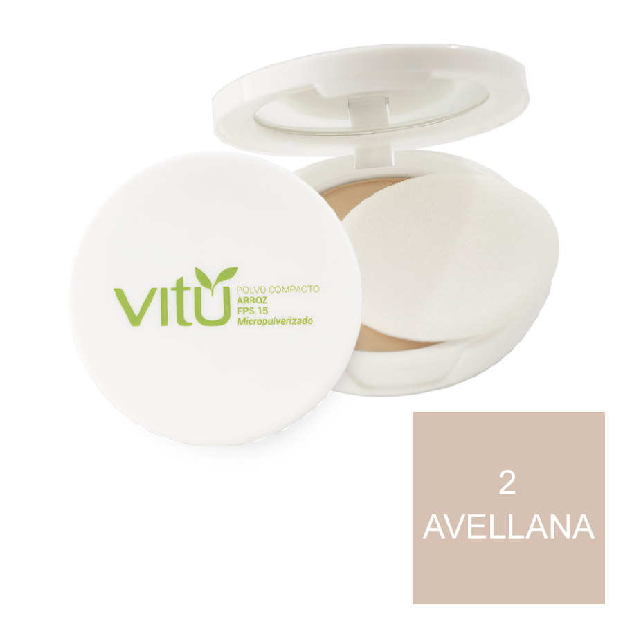 Polvo VITÚ Arroz FPS 15 Avellana 2 x1Und