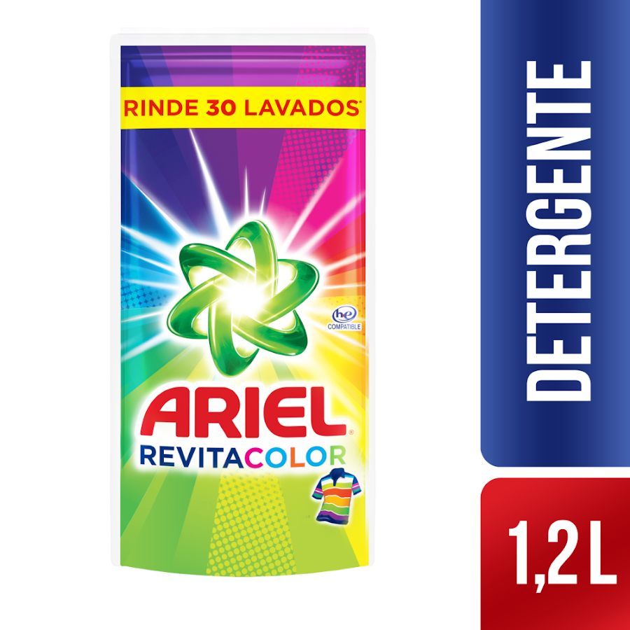 Detergente Liquido Ariel  Revitacolor x 1,2 Litros