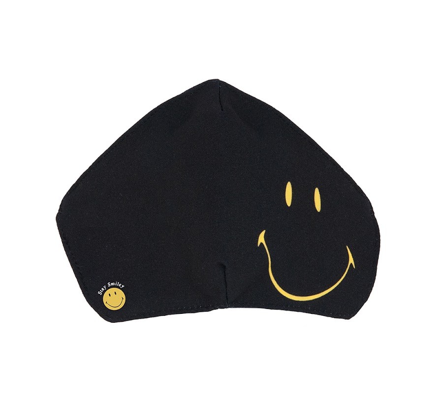 Tapabocas Smiley Adulto Carita Negro x 1Und