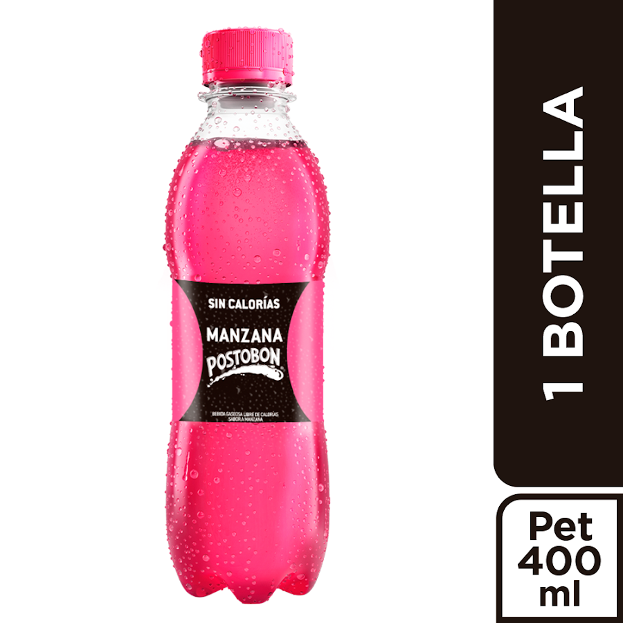 Gaseosa Manzana Postobon Sin Calorias x 400Ml