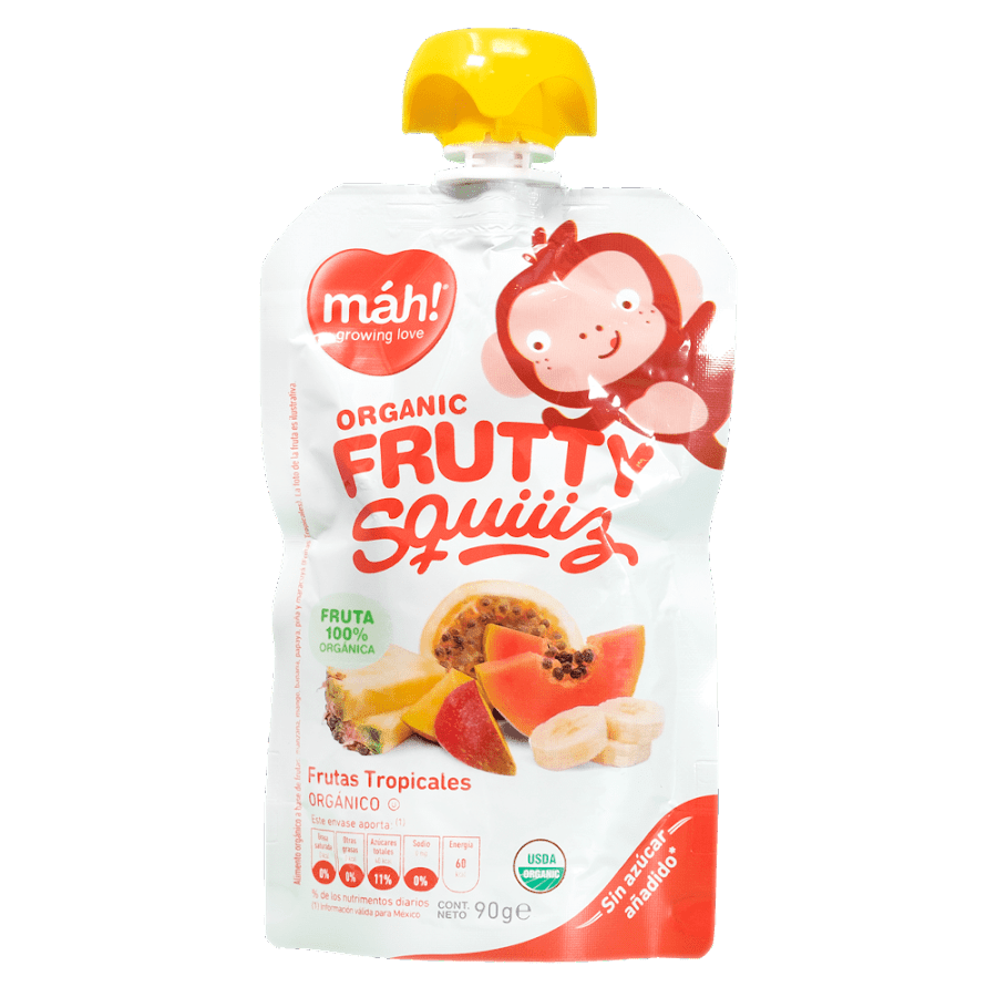 Compota Orgánica Máh Frutas Tropicales 90g