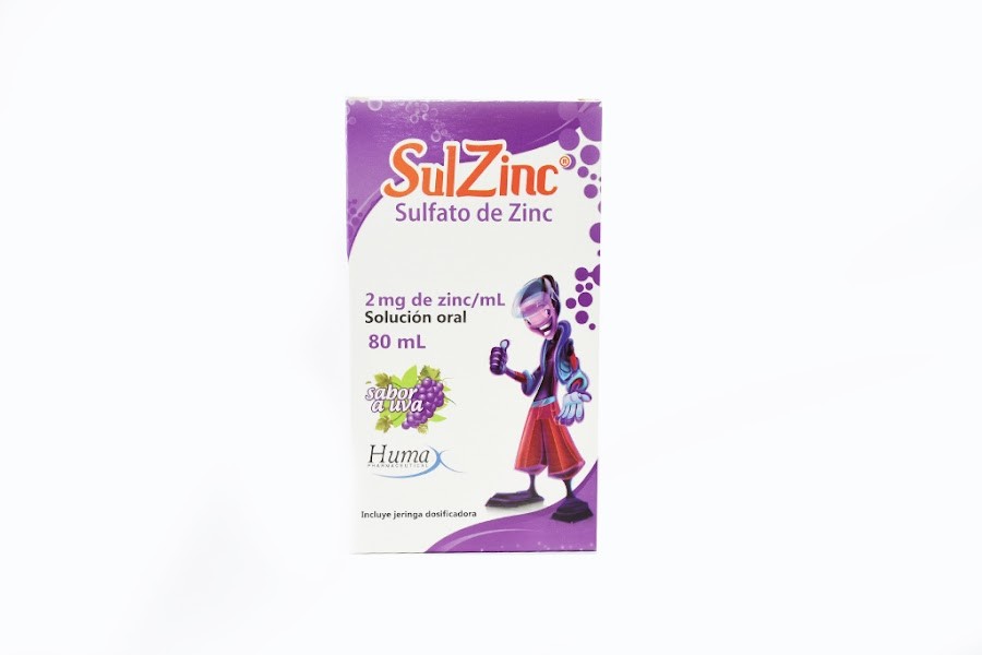 Sulzinc 2Mg Solución Oral Frasco X80Ml. Humax Sales De Sulfato Zinc