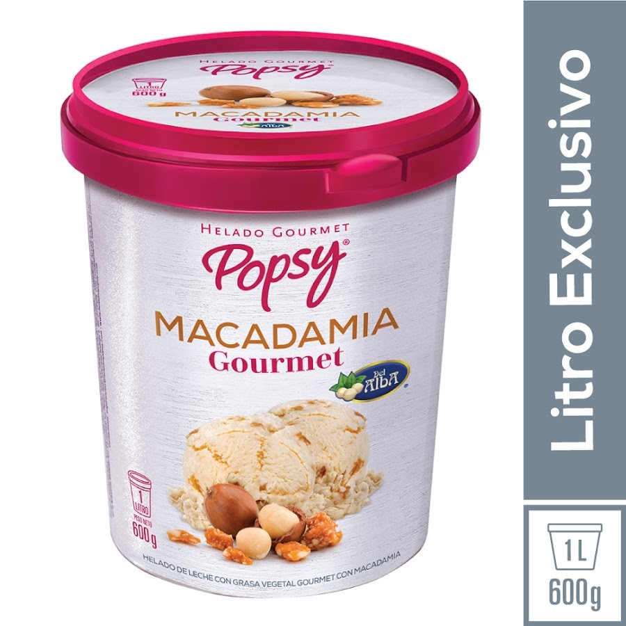 Helado POPSY Macadamia Gourmet x1L.