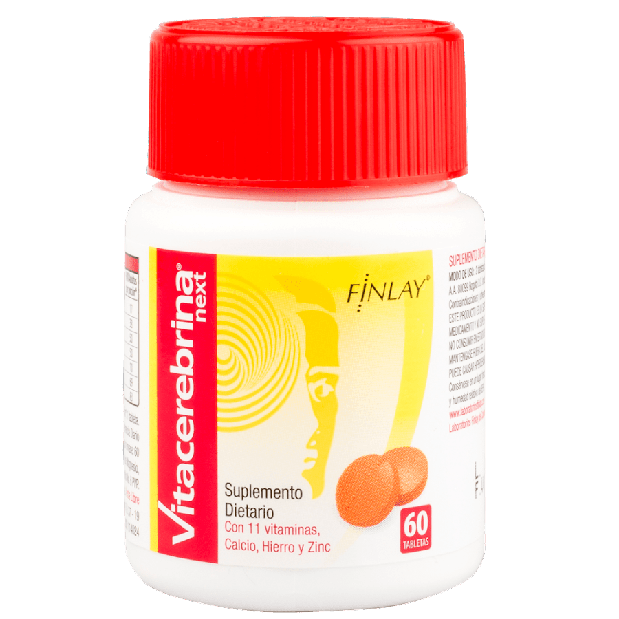 VITACEREBRINA TABLETAS CAJA X60TAB. FINLANY VITAMINAS CALCIO HIERR