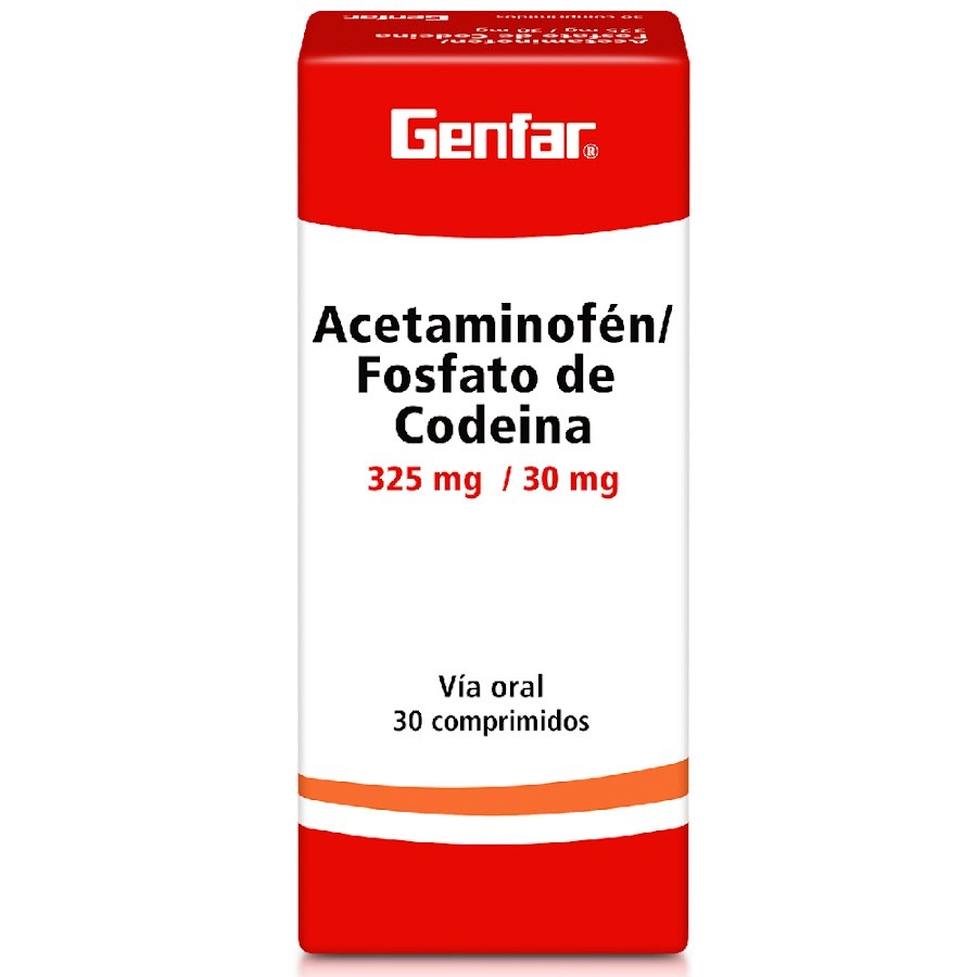 ACETAMINOFEN + CODEINA GENFAR 325/30MG CAJA X 30 COMPRIMIDOS